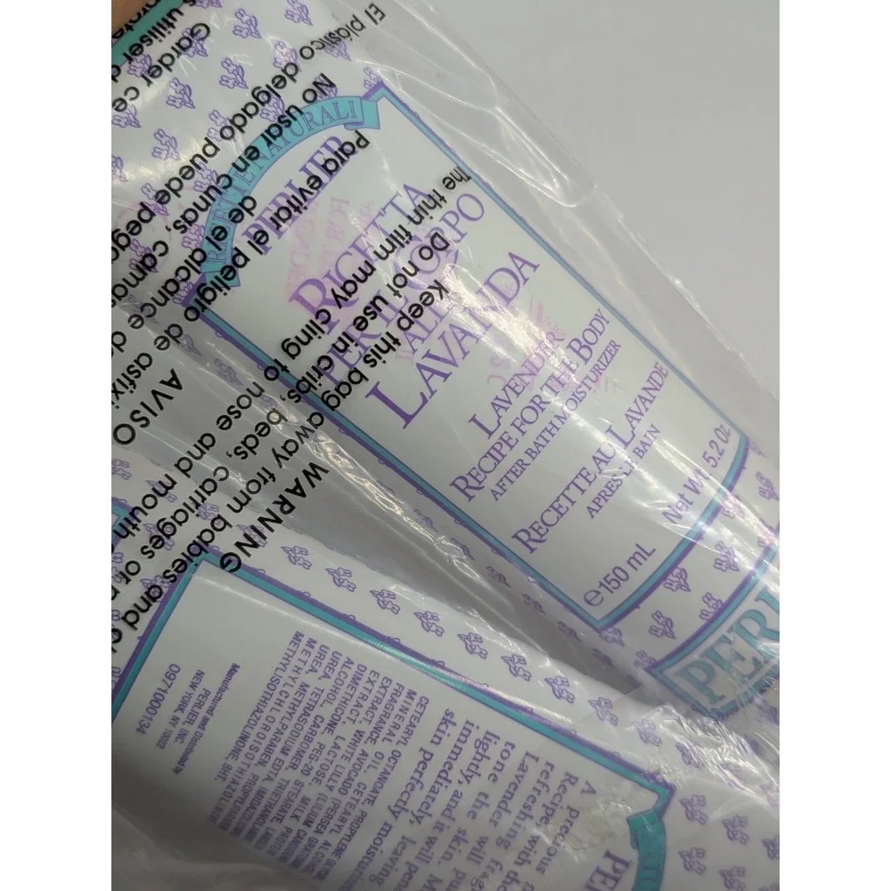 RARE NEW LOT 2!🌸PERLIER Ricetta Per Il Corpo LAVANDA Lavender Moisturizer 150ml